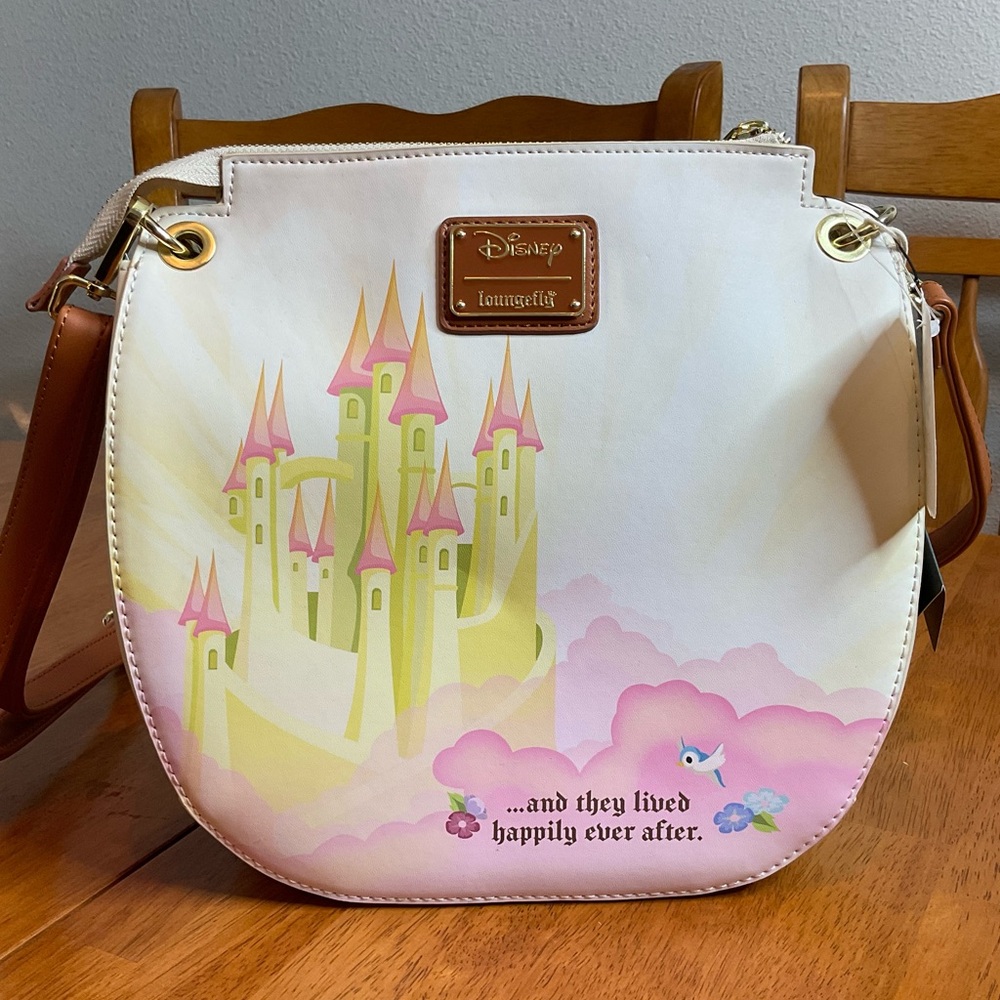 Loungefly Disney Snow White Castle Scene Satchel Crossbody Bag Purse Princess
